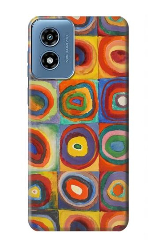 S3409 Squares Concentric Circles Case Cover Custodia per Motorola Moto G Play 4G (2024)