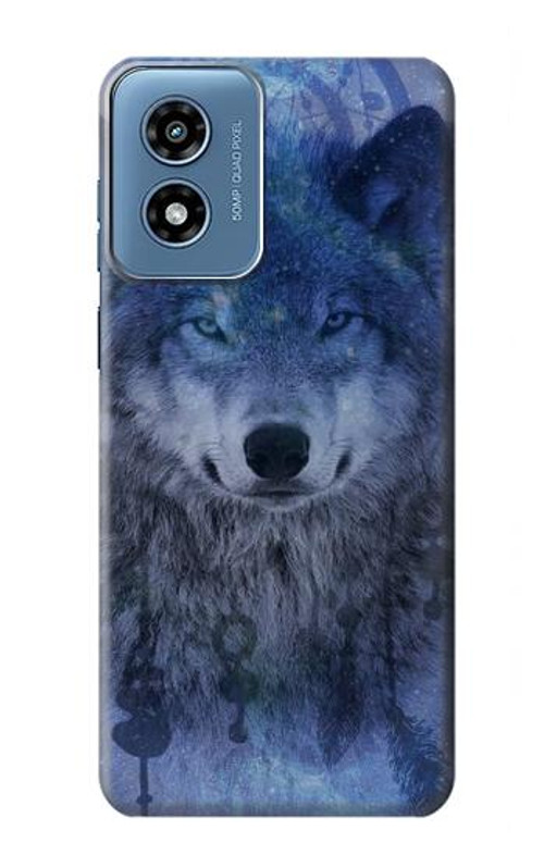 S3410 Wolf Dream Catcher Case Cover Custodia per Motorola Moto G Play 4G (2024)