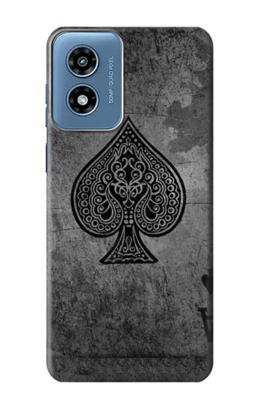 S3446 Black Ace Spade Case Cover Custodia per Motorola Moto G Play 4G (2024)