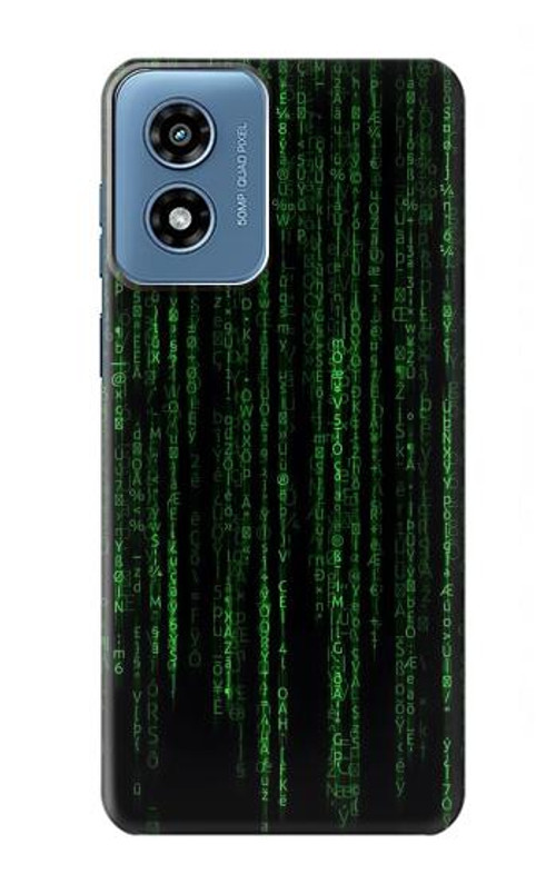 S3668 Binary Code Case Cover Custodia per Motorola Moto G Play 4G (2024)