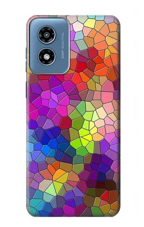 S3677 Colorful Brick Mosaics Case Cover Custodia per Motorola Moto G Play 4G (2024)