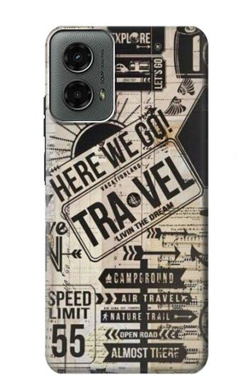 S3441 Vintage Travel Case Cover Custodia per Motorola Moto G 5G (2024)