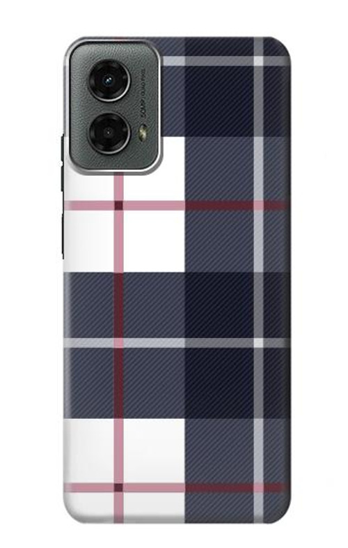 S3452 Plaid Fabric Pattern Case Cover Custodia per Motorola Moto G 5G (2024)