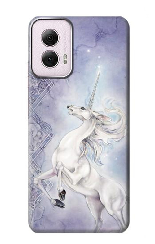 S1134 White Horse Unicorn Case Cover Custodia per Motorola Moto G Power 5G (2024)