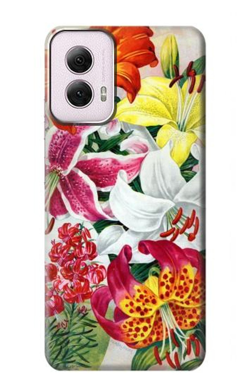 S3205 Retro Art Flowers Case Cover Custodia per Motorola Moto G Power 5G (2024) S3205 Retro Art Flowers Case Cover Custodia per Motorola Moto G Power 5G (2024)