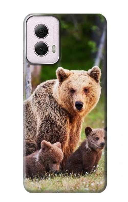 S3558 Bear Family Case Cover Custodia per Motorola Moto G Power 5G (2024)