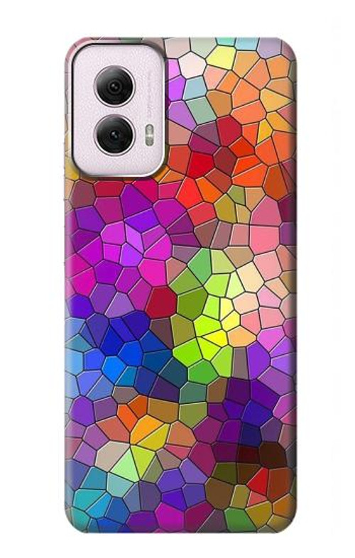 S3677 Colorful Brick Mosaics Case Cover Custodia per Motorola Moto G Power 5G (2024)