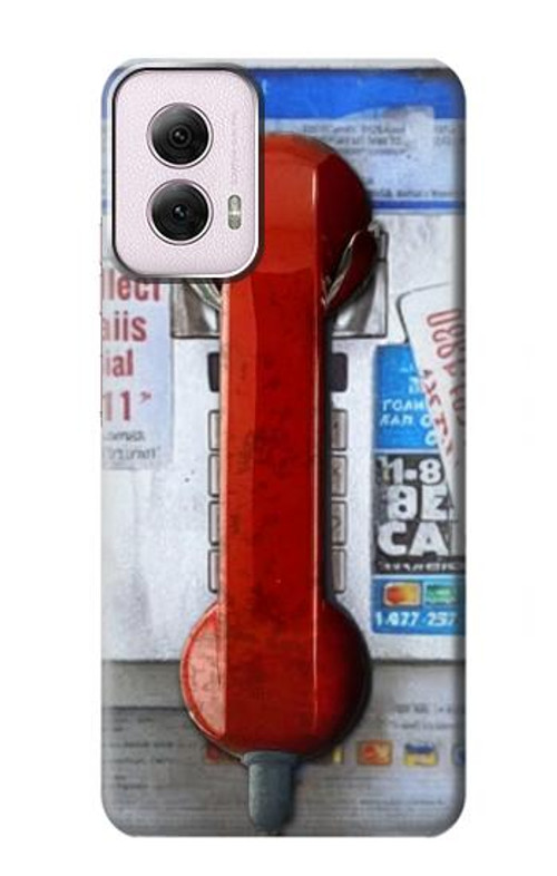 S3925 Collage Vintage Pay Phone Case Cover Custodia per Motorola Moto G Power 5G (2024)