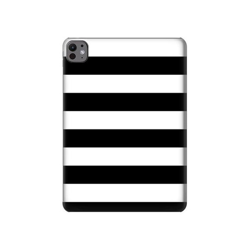 S1596 Black and White Striped Case Cover Custodia per iPad Pro 11 (2024)