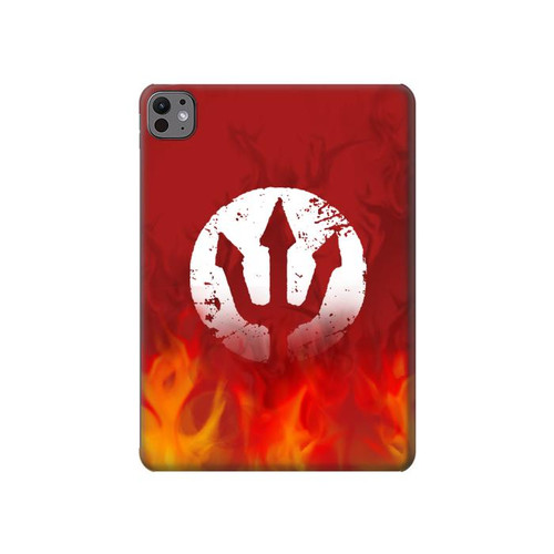 S2803 Fire Red Devil Spear Symbol Case Cover Custodia per iPad Pro 11 (2024) S2803 Fire Red Devil Spear Symbol Case Cover Custodia per iPad Pro 11 (2024)