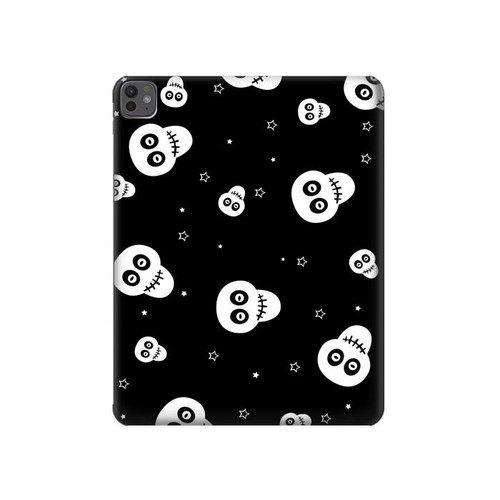 S3261 Smile Skull Halloween Pattern Case Cover Custodia per iPad Pro 13 (2024)