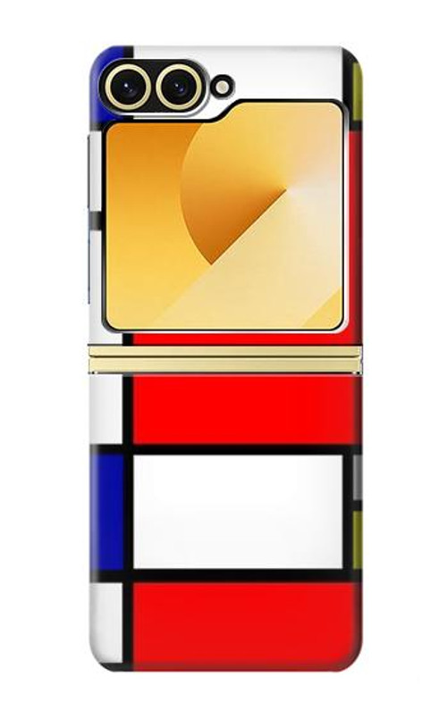 S0157 Composition Red Blue Yellow Case Cover Custodia per Samsung Galaxy Z Flip 6, Flip 7 FE S0157 Composition Red Blue Yellow Case Cover Custodia per Samsung Galaxy Z Flip 6, Flip 7 FE