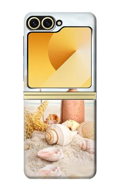 S1425 Seashells on The Beach Case Cover Custodia per Samsung Galaxy Z Flip 6, Flip 7 FE S1425 Seashells on The Beach Case Cover Custodia per Samsung Galaxy Z Flip 6, Flip 7 FE
