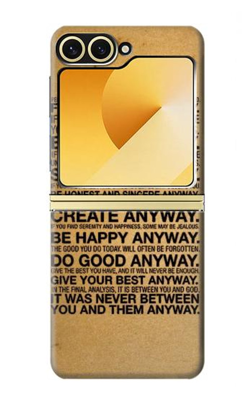 S2513 Mother Teresa Anyway Quotes Case Cover Custodia per Samsung Galaxy Z Flip 6, Flip 7 FE S2513 Mother Teresa Anyway Quotes Case Cover Custodia per Samsung Galaxy Z Flip 6, Flip 7 FE