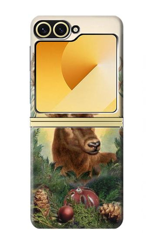 S2841 Vintage Reindeer Christmas Case Cover Custodia per Samsung Galaxy Z Flip 6, Flip 7 FE S2841 Vintage Reindeer Christmas Case Cover Custodia per Samsung Galaxy Z Flip 6, Flip 7 FE