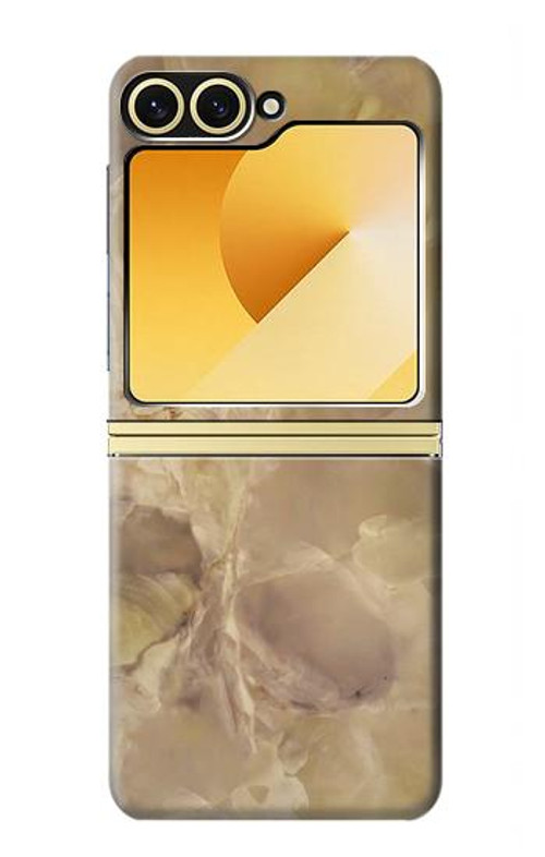 S3240 Yellow Marble Stone Case Cover Custodia per Samsung Galaxy Z Flip 6, Flip 7 FE