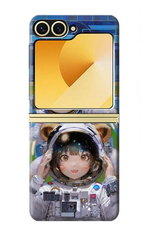 S3915 Raccoon Girl Baby Sloth Astronaut Suit Case Cover Custodia per Samsung Galaxy Z Flip 6
