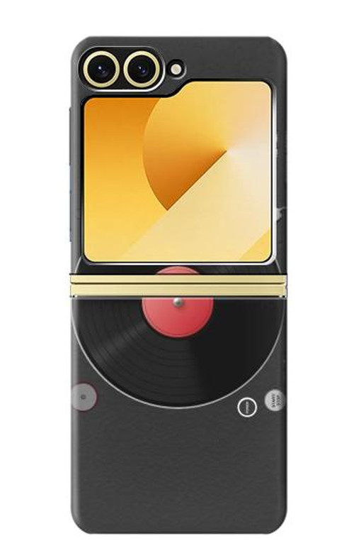 S3952 Turntable Vinyl Record Player Graphic Case Cover Custodia per Samsung Galaxy Z Flip 6