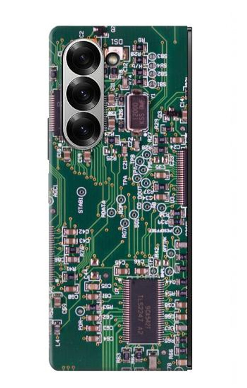 S3519 Electronics Circuit Board Graphic Case Cover Custodia per Samsung Galaxy Z Fold 6 S3519 Electronics Circuit Board Graphic Case Cover Custodia per Samsung Galaxy Z Fold 6