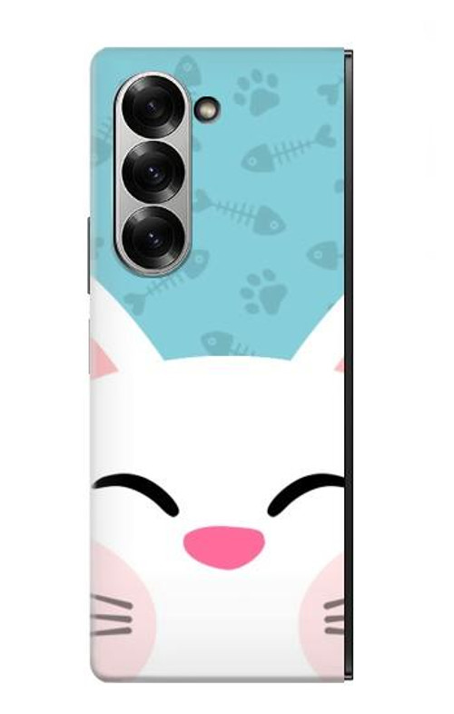 S3542 Cute Cat Cartoon Case Cover Custodia per Samsung Galaxy Z Fold 6 S3542 Cute Cat Cartoon Case Cover Custodia per Samsung Galaxy Z Fold 6