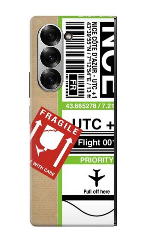 S3543 Luggage Tag Art Case Cover Custodia per Samsung Galaxy Z Fold 6