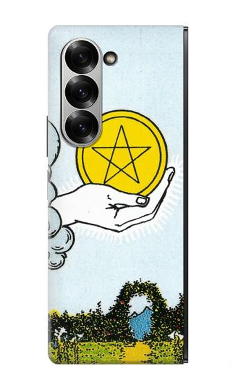 S3722 Tarot Card Ace of Pentacles Coins Case Cover Custodia per Samsung Galaxy Z Fold 6 S3722 Tarot Card Ace of Pentacles Coins Case Cover Custodia per Samsung Galaxy Z Fold 6