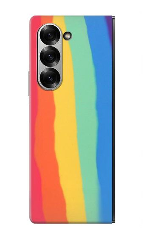 S3799 Cute Vertical Watercolor Rainbow Case Cover Custodia per Samsung Galaxy Z Fold 6