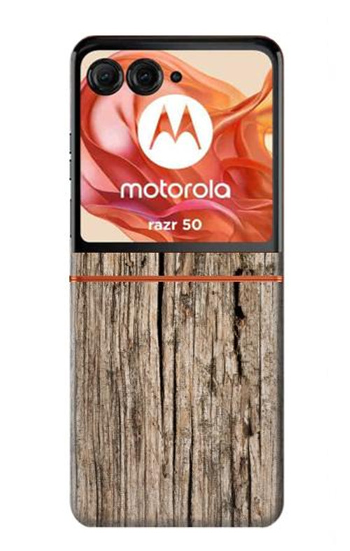 S0600 Wood Graphic Printed Case Cover Custodia per Motorola Razr 50