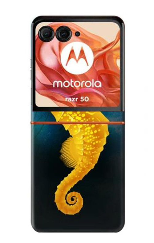 S2444 Seahorse Underwater World Case Cover Custodia per Motorola Razr 50 S2444 Seahorse Underwater World Case Cover Custodia per Motorola Razr 50