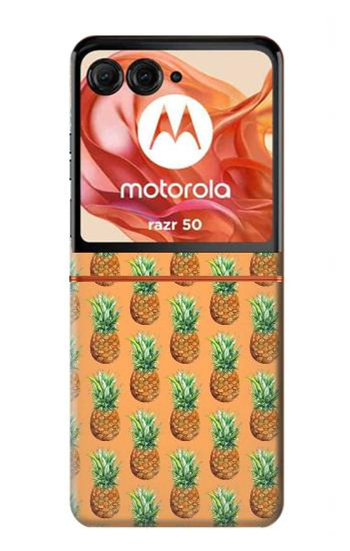 S3258 Pineapple Pattern Case Cover Custodia per Motorola Razr 50 S3258 Pineapple Pattern Case Cover Custodia per Motorola Razr 50