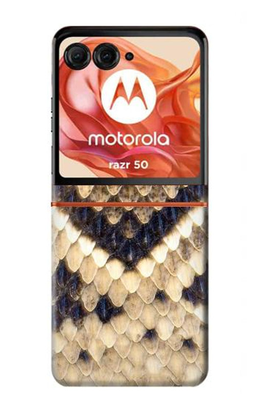 S3417 Diamond Rattle Snake Graphic Print Case Cover Custodia per Motorola Razr 50