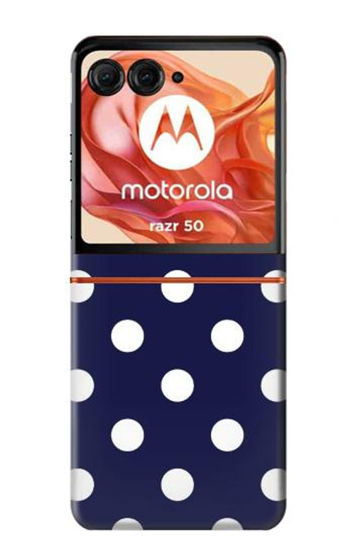 S3533 Blue Polka Dot Case Cover Custodia per Motorola Razr 50
