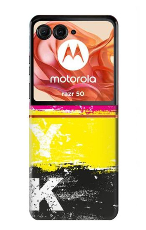 S3930 Cyan Magenta Yellow Key Case Cover Custodia per Motorola Razr 50
