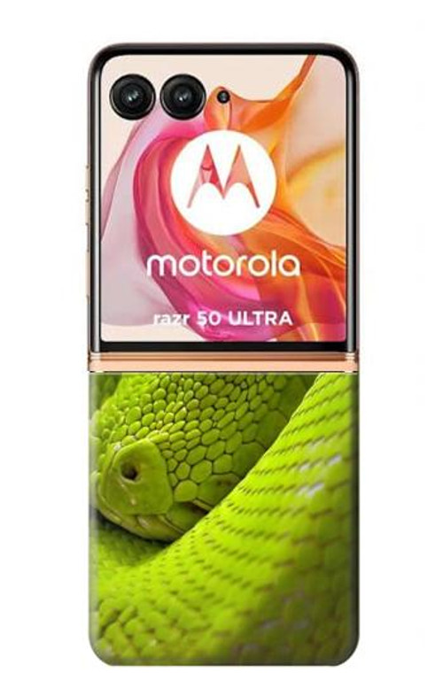 S0785 Green Snake Case Cover Custodia per Motorola Razr 50 Ultra