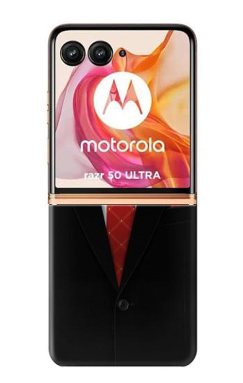 S1805 Black Suit Case Cover Custodia per Motorola Razr 50 Ultra S1805 Black Suit Case Cover Custodia per Motorola Razr 50 Ultra