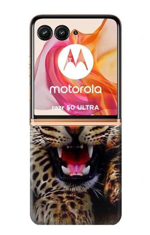 S1932 Blue Eyed Leopard Case Cover Custodia per Motorola Razr 50 Ultra