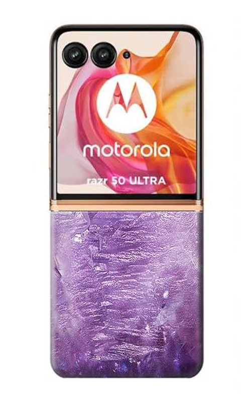 S2690 Amethyst Crystals Graphic Printed Case Cover Custodia per Motorola Razr 50 Ultra S2690 Amethyst Crystals Graphic Printed Case Cover Custodia per Motorola Razr 50 Ultra