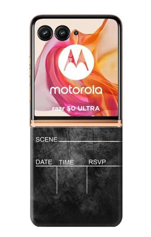 S2919 Vintage Director Clapboard Case Cover Custodia per Motorola Razr 50 Ultra