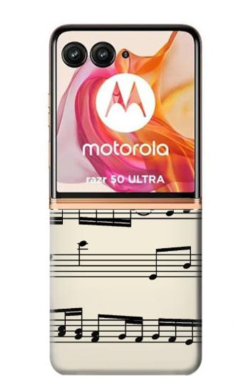 S3082 Music Sheet Case Cover Custodia per Motorola Razr 50 Ultra S3082 Music Sheet Case Cover Custodia per Motorola Razr 50 Ultra