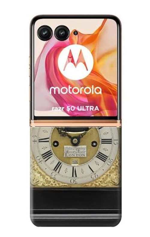 S3144 Antique Bracket Clock Case Cover Custodia per Motorola Razr 50 Ultra