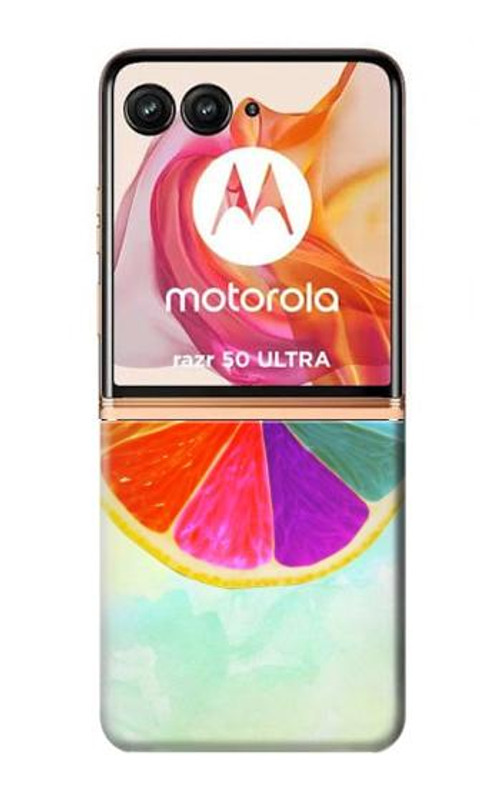 S3493 Colorful Lemon Case Cover Custodia per Motorola Razr 50 Ultra