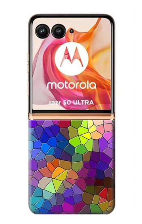 S3677 Colorful Brick Mosaics Case Cover Custodia per Motorola Razr 50 Ultra