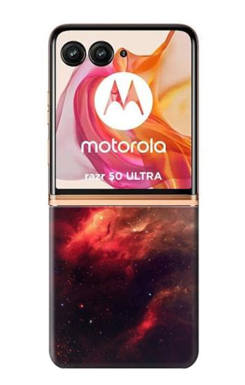 S3897 Red Nebula Space Case Cover Custodia per Motorola Razr 50 Ultra