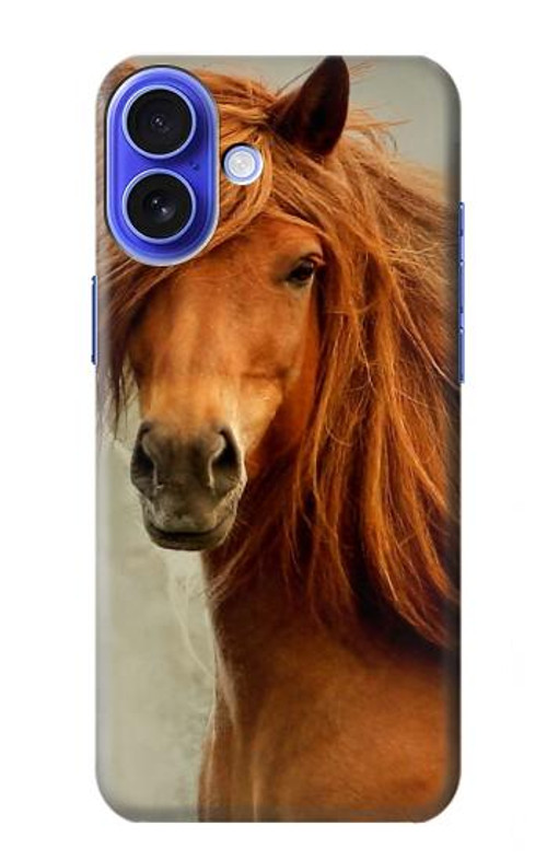 S1595 Beautiful Brown Horse Case Cover Custodia per iPhone 16