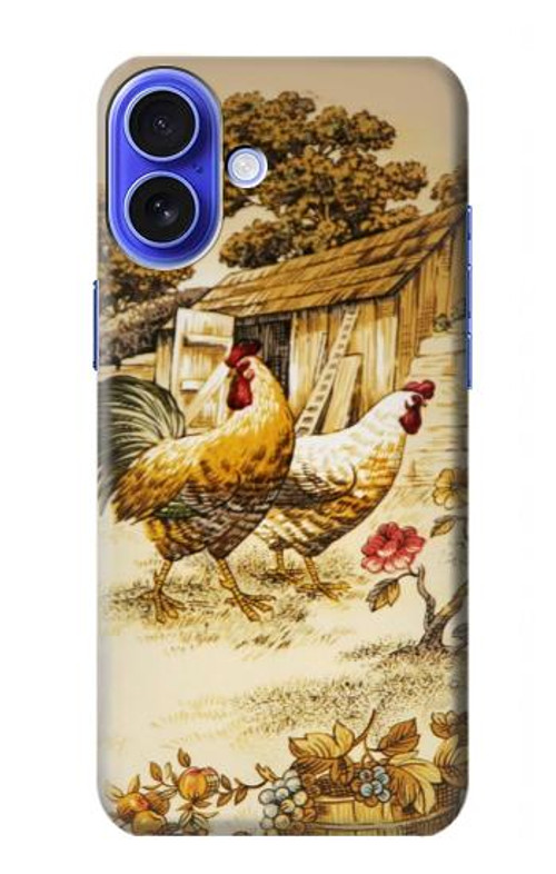 S2181 French Country Chicken Case Cover Custodia per iPhone 16