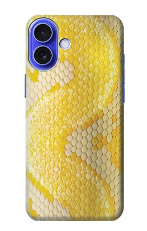 S2713 Yellow Snake Skin Graphic Printed Case Cover Custodia per iPhone 16