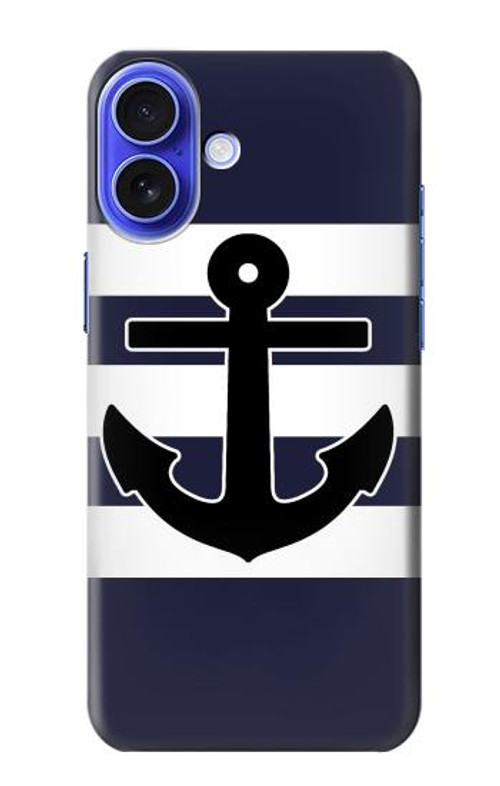 S2758 Anchor Navy Case Cover Custodia per iPhone 16