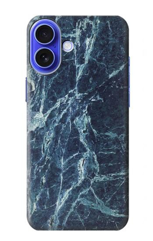 S2799 Light Blue Marble Stone Graphic Printed Case Cover Custodia per iPhone 16