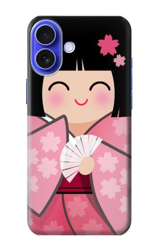 S3042 Japan Girl Hina Doll Kimono Sakura Case Cover Custodia per iPhone 16