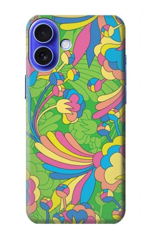 S3273 Flower Line Art Pattern Case Cover Custodia per iPhone 16